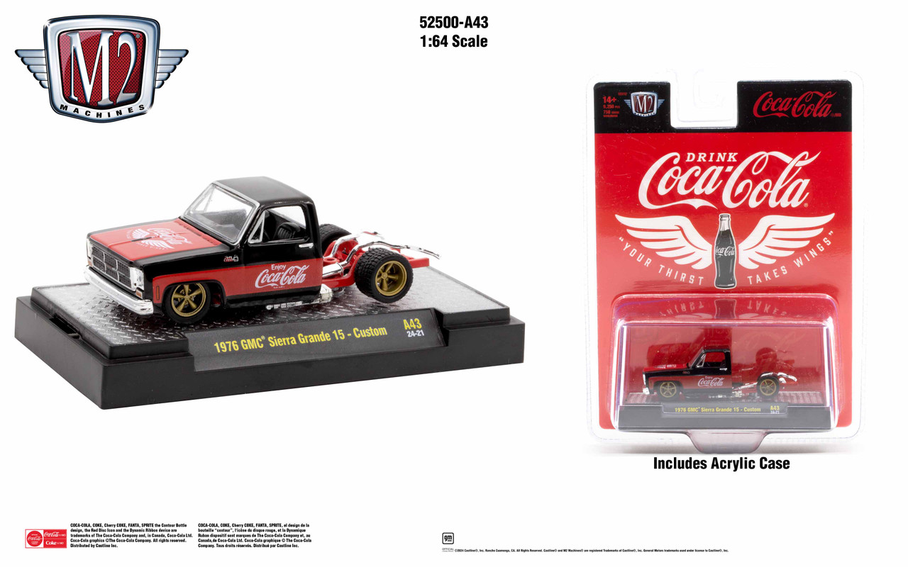 M2 Machines Coca-Cola Release A43 1976 GMC Sierra Grand 15 Custom